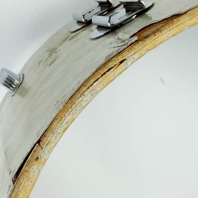 Ludwig 10x18"Timp-Tom Drum#570 Vintage70s WMP 3Ply Maple Bass White Marine Pearl image 10