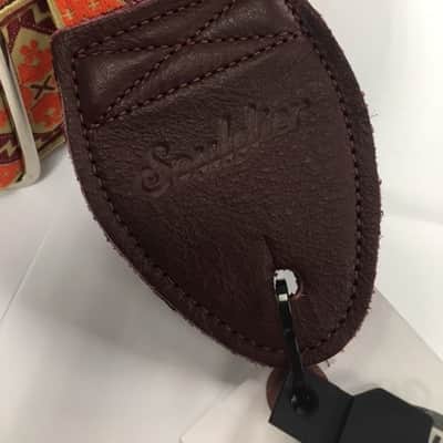Souldier Rustic Burgundy Orange Guitar Strap with Burgundy Ends *Free Shipping in the USA* image 2