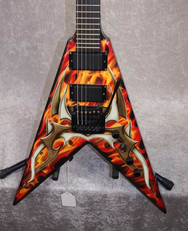 B.C. Rich BC Rich KKV Kerry King V guitar signed by Slayer | Reverb