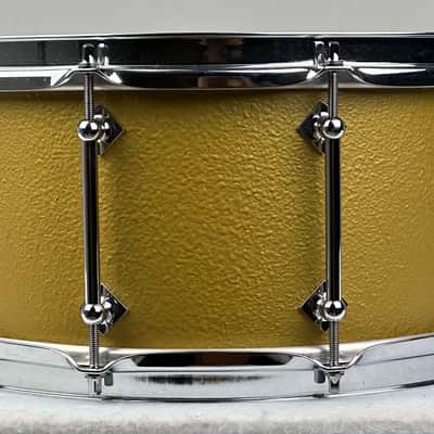 Craviotto 6.5x14" Solid Maple 2017 Prototype Stipplegold Snare Drum image 3