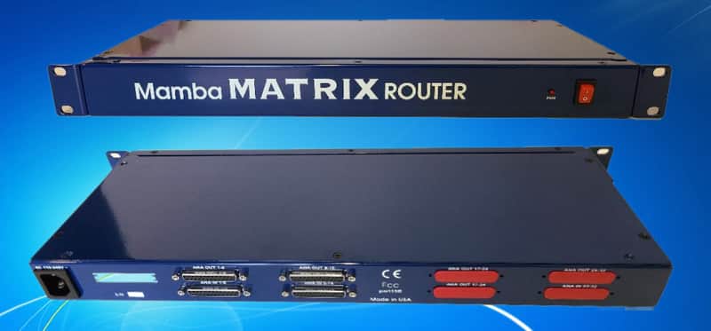Mamba Audio MATRIX Router - 16x16 Analog Audio Switcher Patch Bay with Digital App control image 1