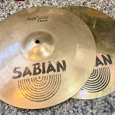 Sabian 14" AAX Stage Hi-Hat Cymbals (Pair) 1993 - 2001 - Brilliant image 1