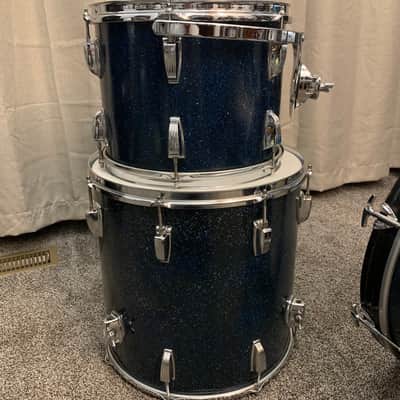 Ludwig No. 987 "Super Beat" Outfit 9x13 / 16x16 / 14x20" Drum Set with Keystone Badges - Blue Sparkle image 12