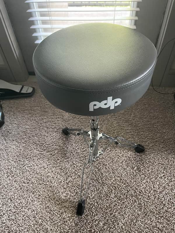 PDP PDDT710R 700 Series Round Seat Double-Braced Drum Throne 2020s - Chrome / Black image 1