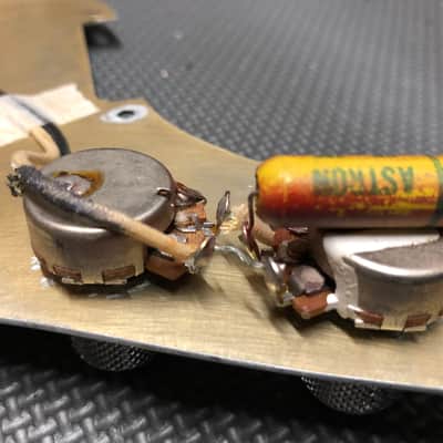 1958 Fender Musicmaster Loaded Pickguard Original Pots Pickup Cover Jack Pickguard Vintage Pre CBS image 6