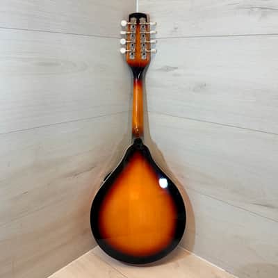 Unknown Vintage-Style A-Style 8-String Mandolin Sunburst w/ Hardshell Case image 5