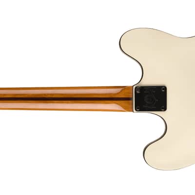 Fender Tom DeLonge Starcaster Rosewood Fingerboard, Black Hardware, Satin Olympic White image 7