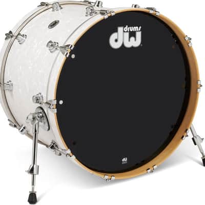 DW DWe Bass Drum - 16 inches x 22 inches White Marine Pearl FinishPly image 2