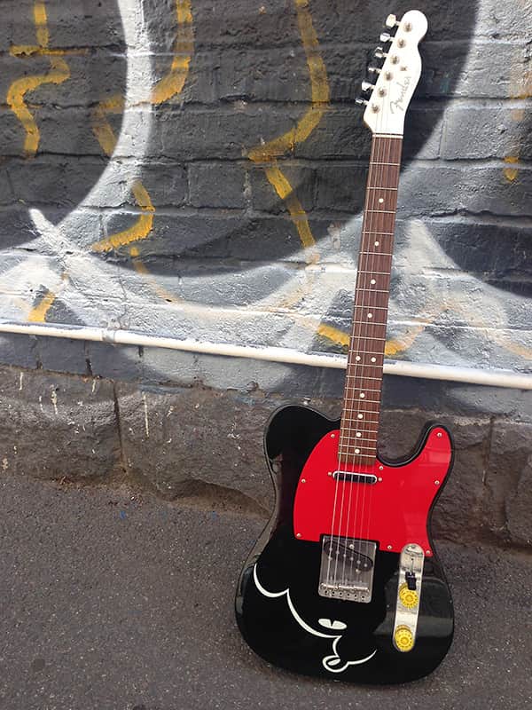 2007-2010 Fender M.I.J Mickey Mouse Telecaster Black image 1