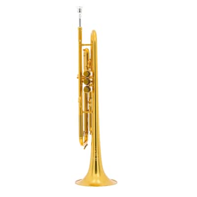 B&S Personality Benny Brown Trumpet - Gold Lacquer with Case image 4