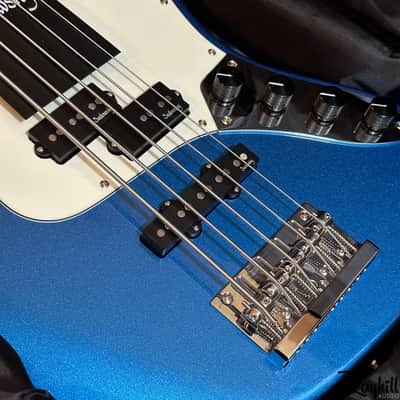 Sadowsky 2023 SMX MetroExpress Hybrid PJ 5-String Blue Electric Bass Guitar image 7