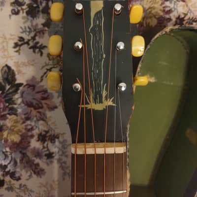 all-original 1943 Harmony Melody Ranch Gene Autry parlor acoustic vintage western cowboy guitar, parlour image 15
