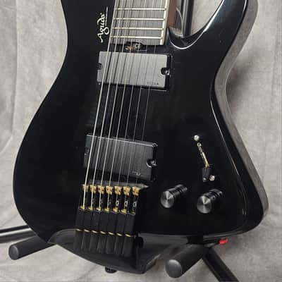 Aguda Black Hole Limited Run 7 String Multiscale 2024 - Gloss Black Headless Guitar image 7