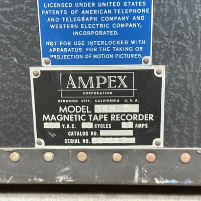 Ampex 350 / 351 Reel To Reel Transport Magnetic Tape Recorder w/ Original Case image 7