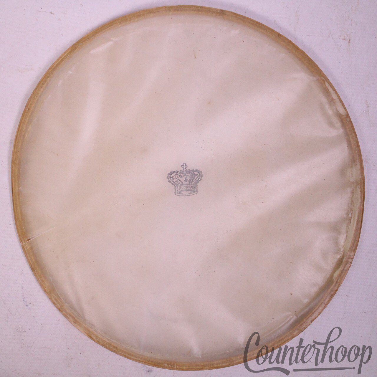 Gretsch 13"Calf Skin Snare Drum Head Slunk Resonant White Eagle Rawhide6Ply Hoop — main photograph