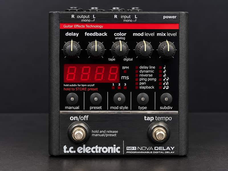 JHS TC Electronic ND-1 Nova Delay with External Preset and Tap Remote Mods 2012 - 2016 - Black