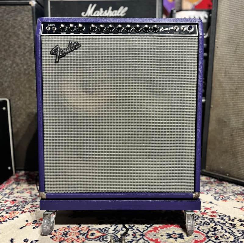 1983 Fender Concert 2-Channel 60-Watt 4x10" Guitar Combo USA - Purple Tolex w/ Footswitch image 1