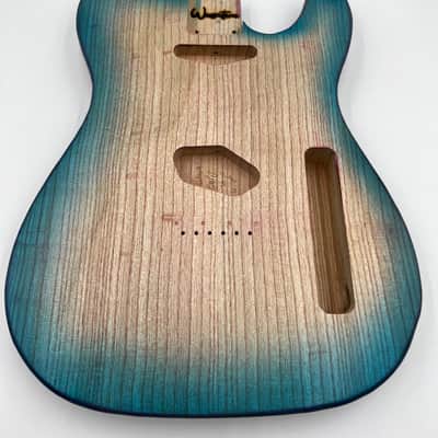 Warmtone Custom Guitars Telecaster “Mermaids Beach” Guitar Body 2 Piece Swamp Ash image 13