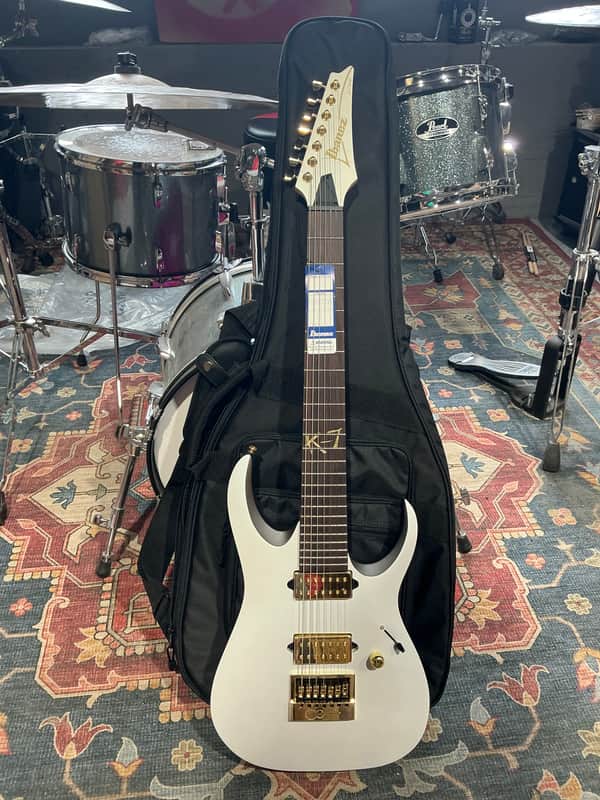 Ibanez K7YANG Brian "Head" Welch Signature 7-string Electric Guitar - Matte White image 1