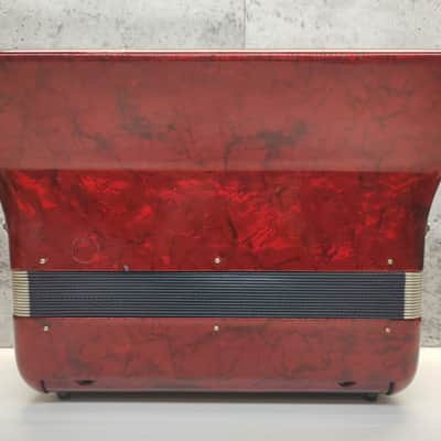 Fratelli Crosio Stradella N-2 Pietro Rossi Custom Chromatic Accordion 120 Bass - Red image 5