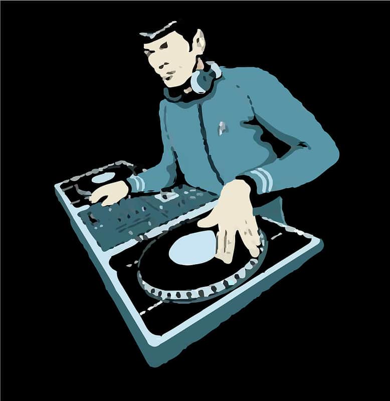 DJ Spock Custom Printed T-Shirt Black - 2XL image 1