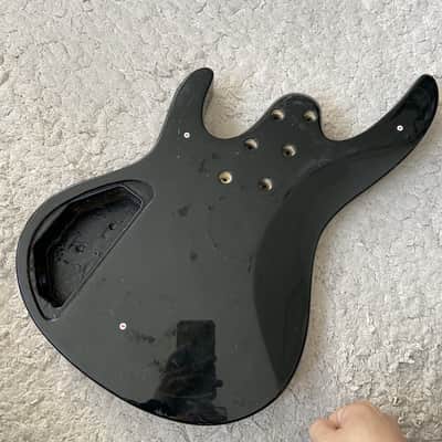 Black 4 String Electric Bass Body Basswood image 2