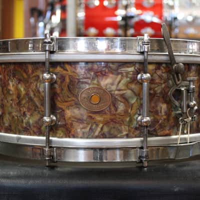 1930s Ludwig and Ludwig 5x14 Snare Drum in Peacock Pearl image 1