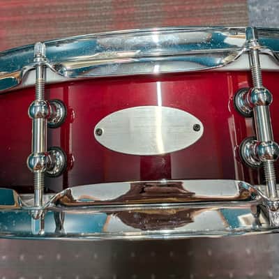 SPL 14-inch Piccolo Snare Red Black Burst Drum 2000's image 1