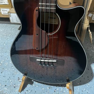 Ibanez AEGB24E AEG Acoustic-electric Bass Guitar - Mahogany Sunburst High Gloss image 3