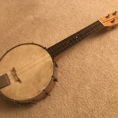 Vintage 1930s Banjo Ukulele Banjolele Uke with Original Case image 1