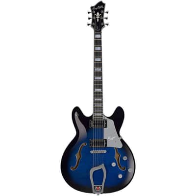 Hagstrom SUVIK-DBS Super Viking Semi Hollow Electric Guitar Dark Baltic Sea