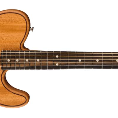 Fender American Acoustasonic Telecaster All-Mahogany Ebony FB Natural with Bag image 3