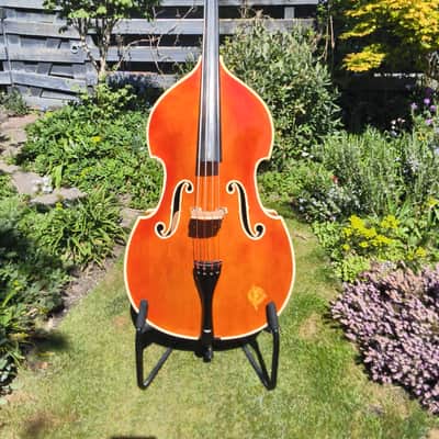 Framus Upright doubleBass 60/70s - Translucent Gretsch Orange image 2