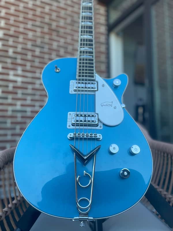 Gretsch Custom Shop Masterbuilt G6134CST Baritone Penguin NOS Lake Placid Blue With Case image 1