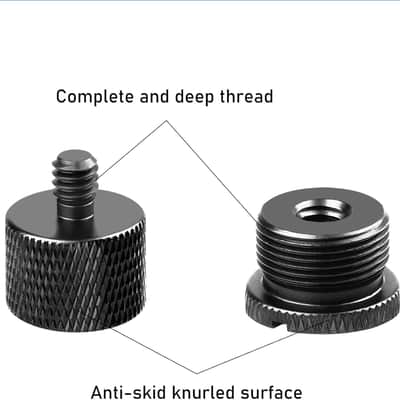 Mic Stand Adapter Set,8 Pcs Mic Thread Adapters-5/8 Female to 3/8 Male and 3/8 Female to 5/8 Male, 5/8 Female to 1/4 Male and 1/4 Female to 5/8 Male-Screw Adapter for Microphone Stand Mic Boom Arm image 3