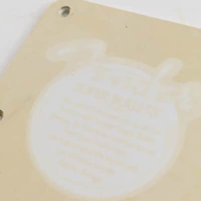Vintage Fender Strat Lefty Back Plate Naturally Aged White Relic Stratocaster Faded 1 Ply Rare image 4