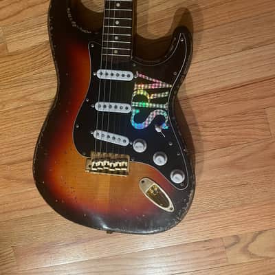 SRV #1 Wife Tribute Guitar Stevie Ray Vaughan Relic Stratocaster Aged Strat MJT 3-tone Sunburst image 2