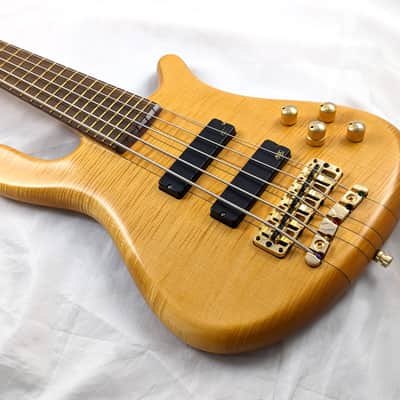 WARWICK Germany Streamer Stage I Broadneck 5-String Bass - Flamed Maple Neck-Through, Rare 20mm String Spacing image 4