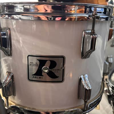 Rogers - 1978 Nine Piece Memriloc Drum Set. Excellent! - White image 16