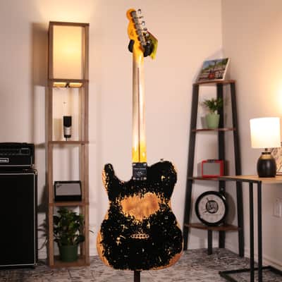 Fender Custom Shop Double Esquire 1950 Super Heavy Relic - Maple Fingerboard, Black image 10