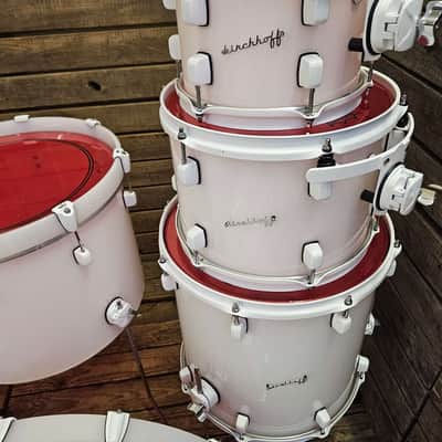 Drum Kit Double Kick Kirchoff Schlagwerk, Frosted White Acrylic USED! RKSCH290526 image 2