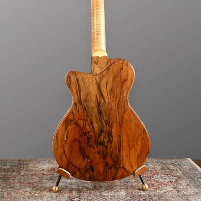 Jesselli 14" Walnut and Gold Leaf Hollow Body Circa 1988 - Natural. image 10