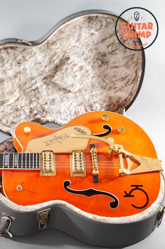 1990 Gretsch 6120W Nashville Western Orange MIJ Filter'Tron Bigsby OHSC image 1