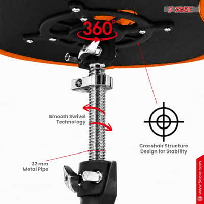 5 Core Drum Throne w 4.5" Padded Stool Adjustable Drummer Chair image 6