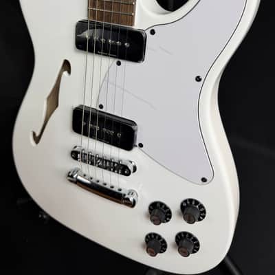 Fender Jim Adkins JA-90 Thinline Telecaster Electric Guitar Gloss White (507) image 7