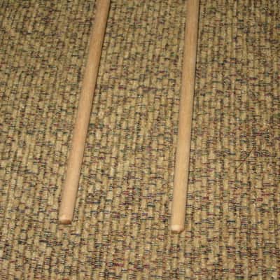 ONE pair new old stock (with packaging) Malletech OR45B Orchestra Series Mallets (Bells, Xylophone, Glock and multi-percussion) 1 and 1/8" Hard Heavy White Ball Heads, Orchestra Length Birch Handles (from around 2019) Made in USA image 9