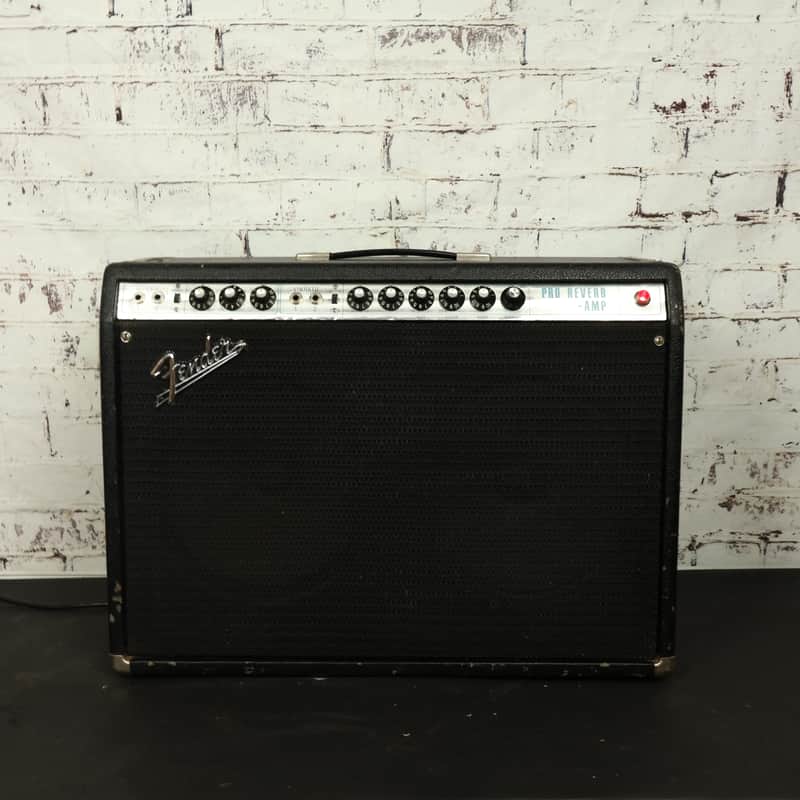 Vintage 1968 Fender Pro Reverb-Amp Silverface 2x12 Tube Combo Guitar Amplifier image 1