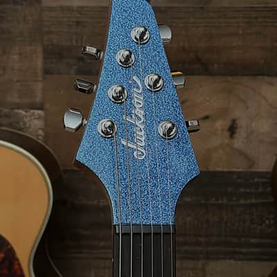 Jackson Pro Plus Series Signature Misha Mansoor Juggernaut HT6 Blue Sparkle Guitar image 5