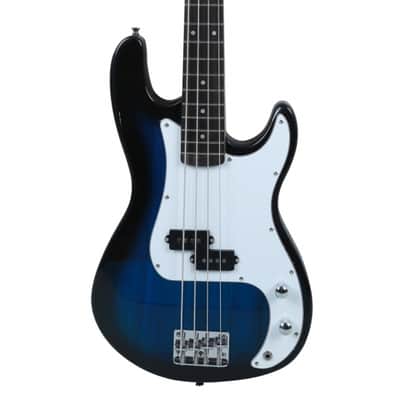 Glarry GP Blue 4 String Bass Guitar w/ 20W Amplifier image 5