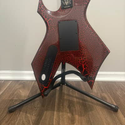 B.C. Rich Stranger Things “Eddie's” Inspired NJ Warlock 2022 - Red Crackle image 3